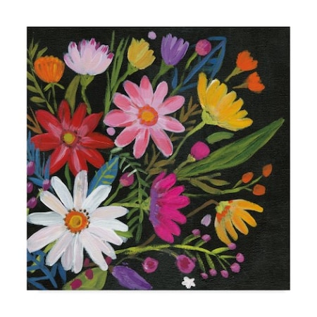 Farida Zaman 'Vintage Floral Iii Flipped' Canvas Art,35x35